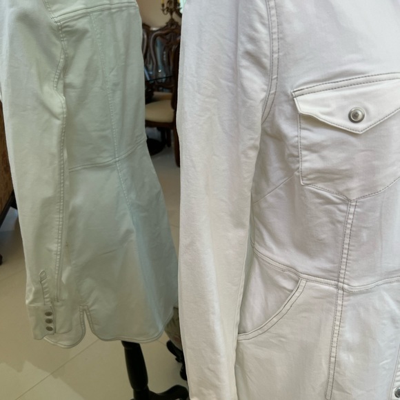 Free People white denim long sleeve dress! - Picture 5 of 7